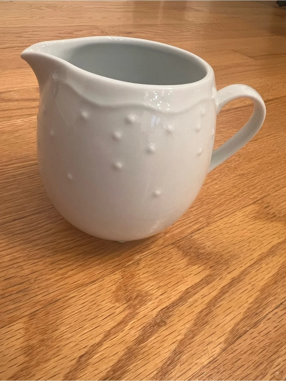 Crate & Barrel Water Music creamer pitcher Raised Dot Texture